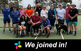 Image of Accessible tennis and connection in Shepparton. We Joined In!