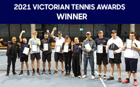 Image of BSRV Blind Tennis Program wins at the 2021 Victorian Tennis Awards.