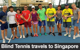 Image of BSRV's Blind Tennis team are representing Australia in Singapore this May.
