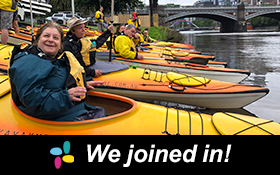 Image of Melbourne, from a different perspective. Sightseeing by Kayak. We joined in!