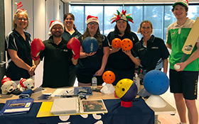 Image of Blind sports, sporting stars, puppies, sausages, carols and Santa. What a day!
