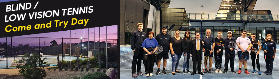 Image of Come and try Blind / Low Vision Tennis at the Lalor Tennis Club. Join in.