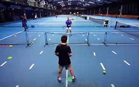 Image of Celebrating Australia's first vision impaired tennis coach trainees.