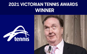 Image of Maurice Gleeson OAM wins the Victorian Spirit of Tennis Award.
