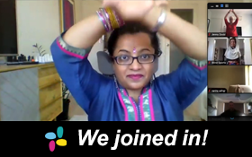 Image of Bollywood Dance Workshop. We joined in!