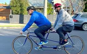 Image of Peter is sharing the thrill and freedom of a bike ride with people who are vision impaired.