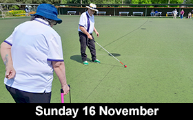Image of We invite you to try Blind Bowls at the Moyhu Bowls Club. Wheelchair accessible.