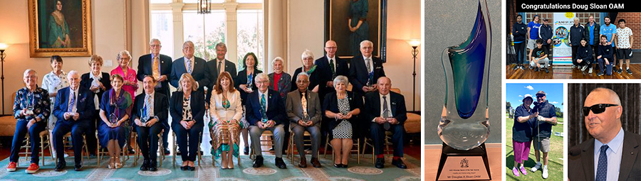 Image of Doug Sloan OAM receives the Healthy and Active Living Award.