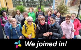 Image of Lysterfield Lake Park group walk. We joined in!