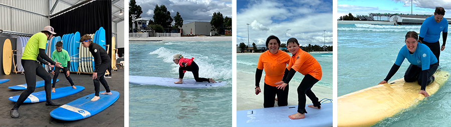 Image of Riding the waves at URBNSURF with BIG grins all the way. We Joined In!