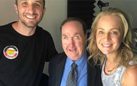 Image of Maurice Gleeson OAM talks to Carrie Bickmore and Tommy