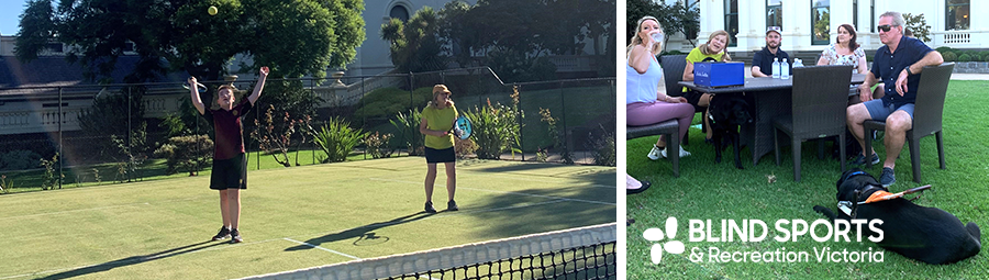 Image of Blind Tennis, a big hit at Government House.