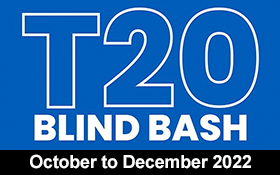 Image of Register now to join the T20 BLIND BASH open mixed Blind Cricket team.